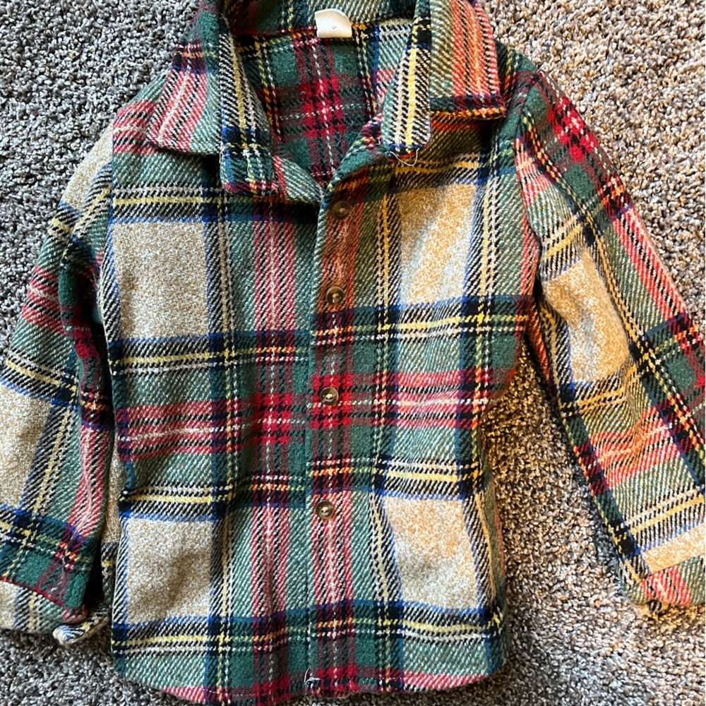 Christmas button up flannel 3T